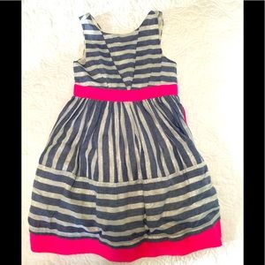 Isaac Mizrahi Blue and White Girls Striped Dress